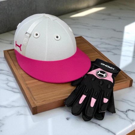 Rosado casco de Polo