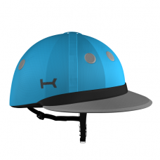 Casco Azul y Gris de Polo