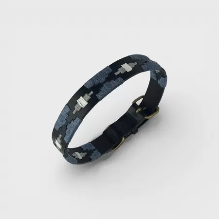 Collar de Cuero Negro Krono Polo