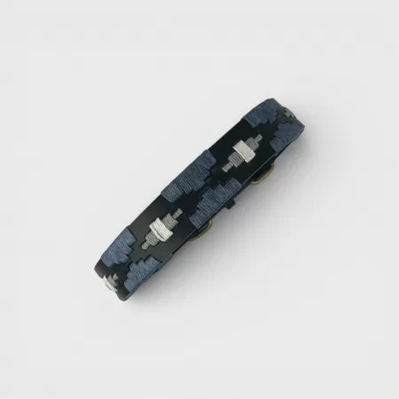 Collar de Cuero Negro Krono Polo