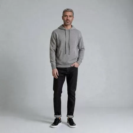 Sudadera con capucha de cachemira Gris