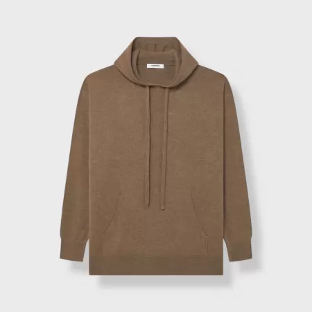 Sudadera con capucha de cachemira Marrón Claro 
