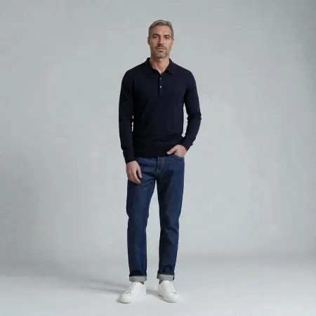 Polo de cachemira Azul