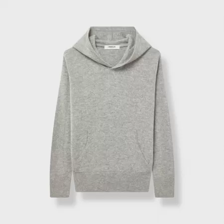 Sudadera con capucha Chukka de cachemira Gris Claro Sudadera con capucha Chukka de cachemira Gris Claro