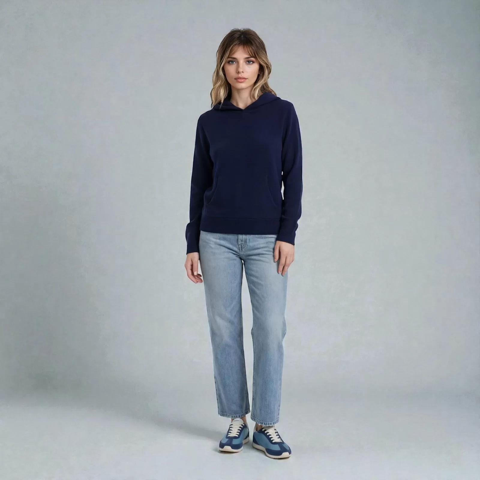 Sudadera con capucha Chukka de cachemira Azul Sudadera con capucha Chukka de cachemira Azul