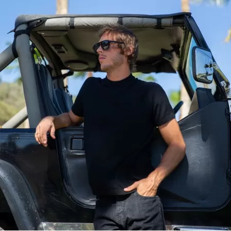 Camiseta de cachemira Negro