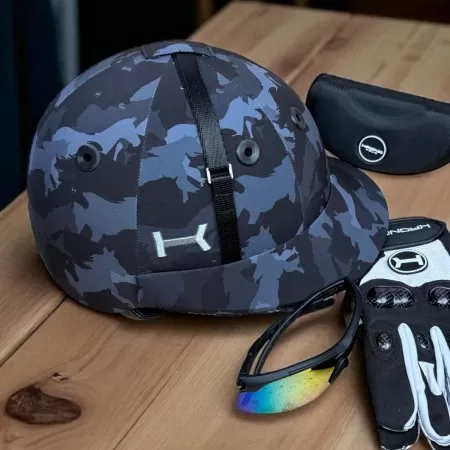 Casco Camuflaje Caballos Softshell de Polo
