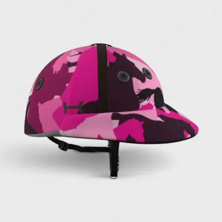 Casco Camuflaje Caballos Rosados