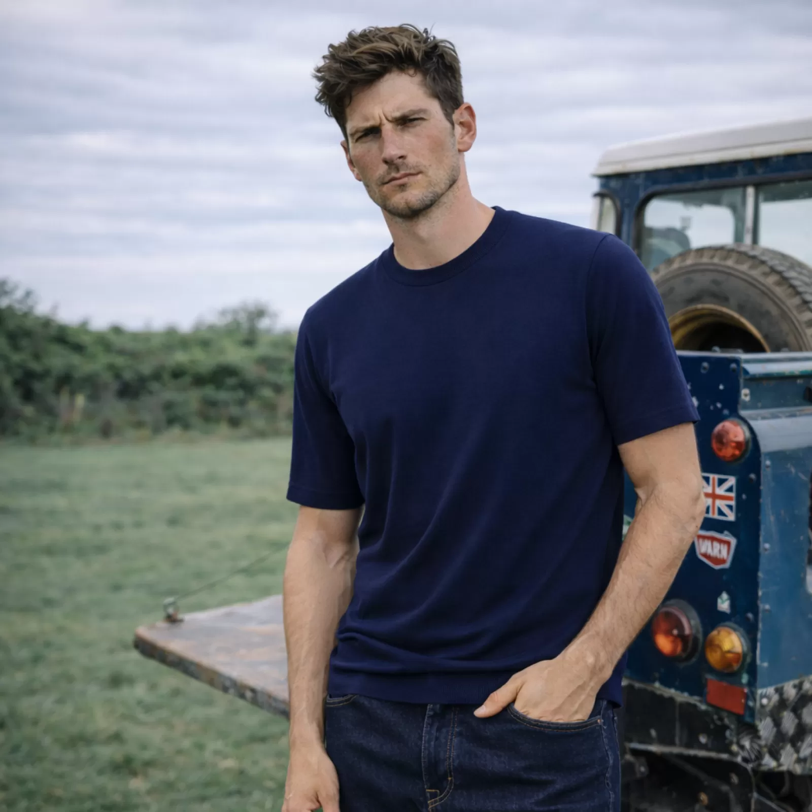 Camiseta de Giza Azul Camiseta de Giza Azul