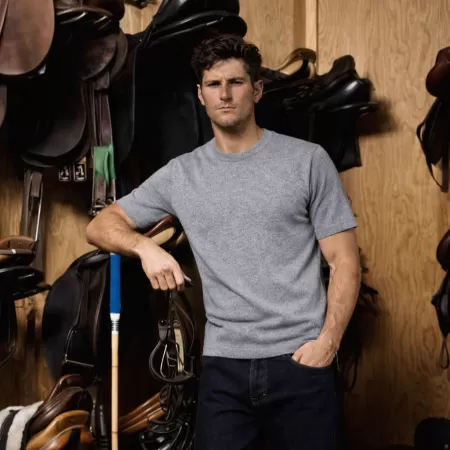 Camiseta de cachemira Gris