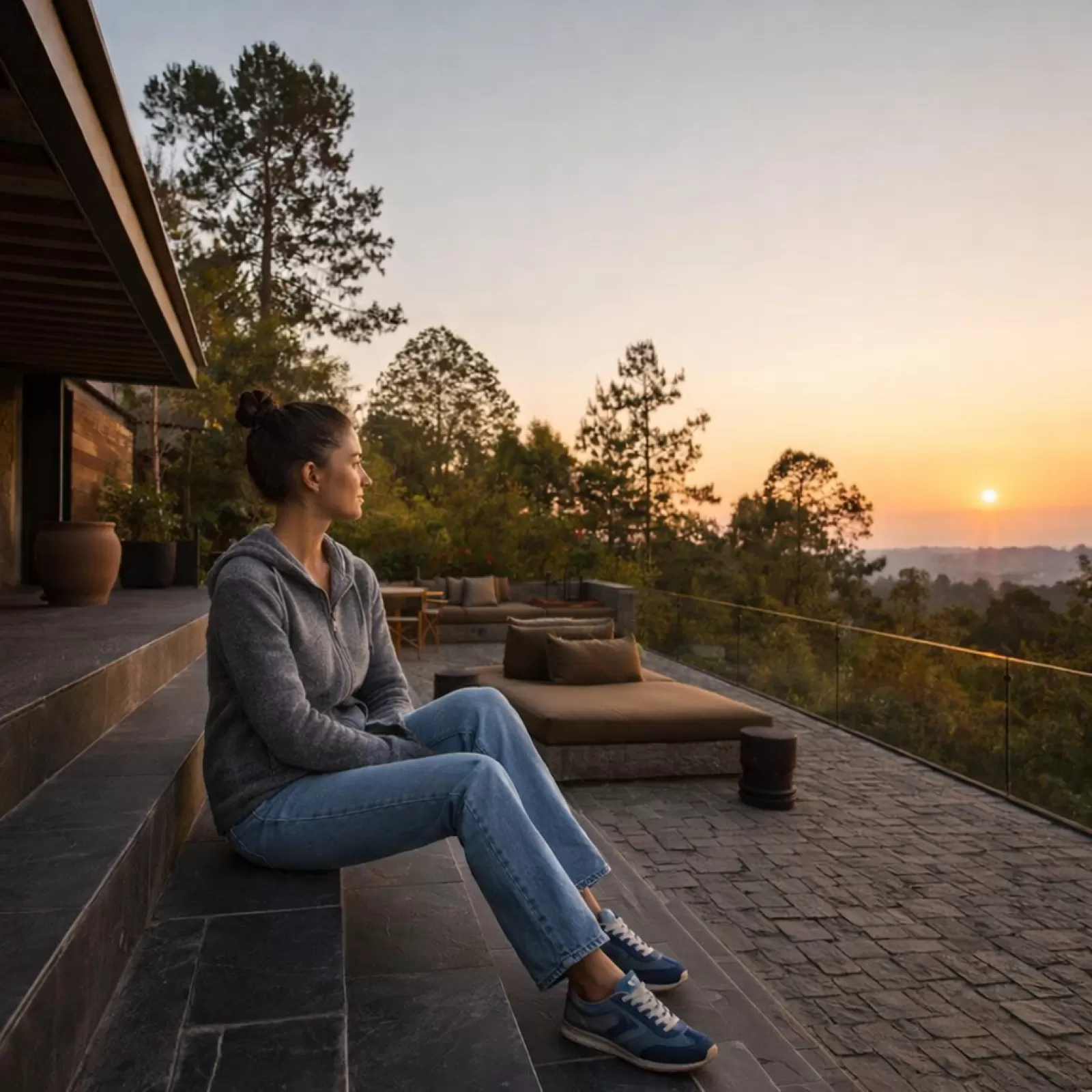 Sudadera con Cremallera de Cachemir Gris Sudadera con Cremallera de Cachemir Gris