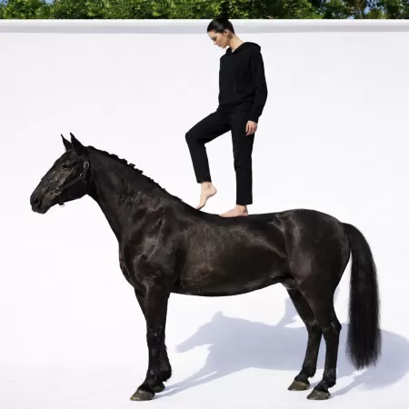 Sudadera con capucha Chukka de cachemira Negra Sudadera con capucha Chukka de cachemira Negra