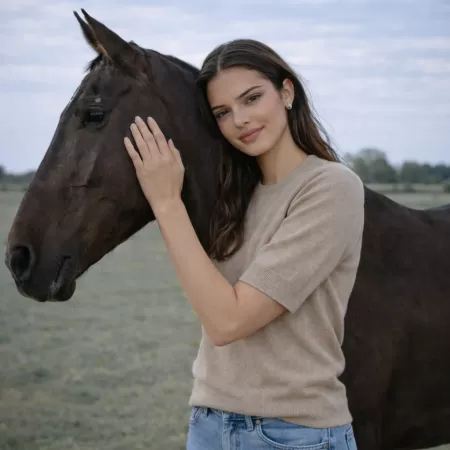 Camiseta de cachemira Taupe